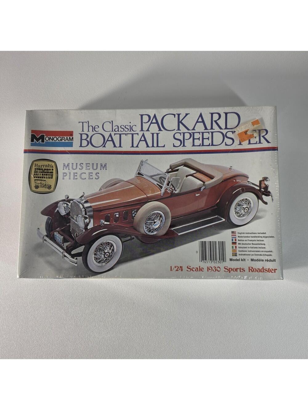 Vintage Monogram 1/24th scale Classic 1930 Packard Boattail Speedster Sealed